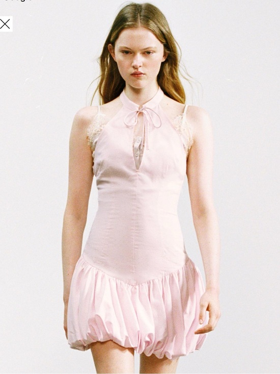 Zara Dresses & Skirts - Zara Light Pink Bubble hem mini dress with built in shorts NWT